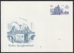 DDR: 1987, Blanko GA- Postkarte, 750 Jahre Berlin / Berlin- Jungfernbrücke.   */MH - Postkarten - Ungebraucht