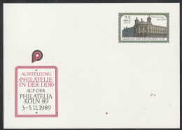 DDR: 1989, Blanko GA- Postkarte, Postmuseum Der DDR.   */MH - Postkarten - Ungebraucht