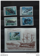 Dominique Dominica 1983 Baleines + Bateau Walvissen Boot Yv  759-762 + BF 81 Mi  805-808 +block 81  MNH ** - Antilles