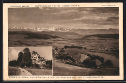 AK Biglen, Kurhaus Gumm, Blick Auf Die Brenneralpen Und Stockhornkette - Biglen