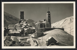 AK Hospental, Teilansicht Unter Schneedecke - Hospental