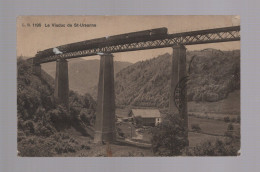 CPA - Suisse - Le Viaduc De St-Ursanne (passage D'un Train) - Circulée En 1912 - Saint-Ursanne