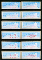 BT4-26  Timbres De Distributeur 6 Vignettes + 6 Reçus Avec Différentes Dates   A Saisir !!! - 1990 Type « Oiseaux De Jubert »