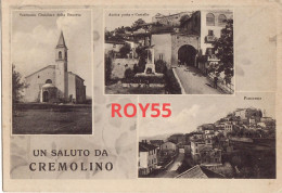 Piemonte-alessandria-un Saluto Da Cremolino Vedute Vedutine Cremolino Animate Fine Anni 40 - Sonstige & Ohne Zuordnung