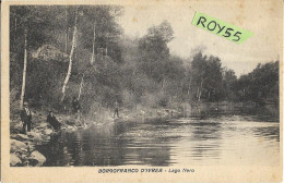 Piemonte-torino-borgofranco D'ivrea Lago Nero Veduta Lago Persone In Riva Al Lago Bosco Anni 30 (v.retro) - Sonstige & Ohne Zuordnung