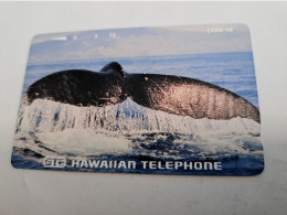 HAWAIIAN TELEPHONECARD 10 UNITS /MAGNETIC /HUMPBACK WHALE / FISH    /   HAWAII , GTE   MINT !!      **20095 ** - Hawaii
