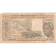 Communauté économique Des États De L'Afrique De L'Ouest, 1000 Francs, B+ - West African States