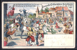 Künstler-AK Dornach / Solothurn, Schlachtfeier 1899, Rückkehr Der Solothurner Von Dornach Und Fortsetzung Der Kirchw - Dornach