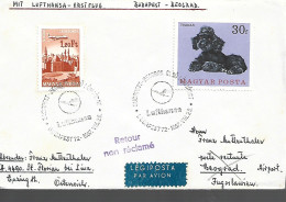 AIRMAIL, BUDAPEST - BEOGRAD AIRLINE, DOG, POODLE, 1967, COVER, BUDAPEST, HUNGARY - Briefe U. Dokumente