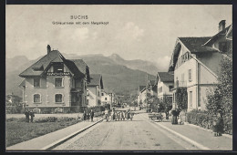 AK Buchs /Rheintal, Grünaustrasse Mit Dem Margelkopf Und Spielenden Kindern - Buchs