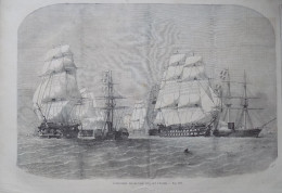 Delcampe - Gravure De Presse : Marine - L'escadre Française Devant Venise - Sammlungen