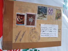 Cuba Registered Letter To Argentina.a260 Ptg.a306 Ballet.a280 Cosmos.2477 Orchid Def.e7rletter Late Posting April 22+ - Lettres & Documents
