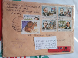 Cuba Registered Letter To Argentina.3774/5.3767/713766.indep War.3502 Ardilla.cv11.75e.e7rletter Late Posting April 22+ - Lettres & Documents