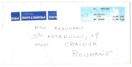FLYING BIRDS, SUN, ATM MACHINE STAMP ON COVER, 2000, FRANCE - 2000 Type « Avions En Papier »