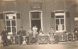 CARTE PHOTO - Jean Leclercq - Fabricant De Poêleries - Métier - Magasin - Devanture - Animé - Carte Postale Ancienne - Fotografia