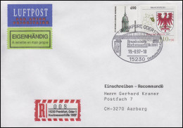 Sonder-R-Zettel Hochwasserhilfe MiF 1941 FDC Eigenh. ESSt Frankfurt/Oder 19.8.97 - R- Und V-Zettel