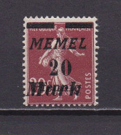 MEMEL 1922 TIMBRE N°80 NEUF** - Ongebruikt