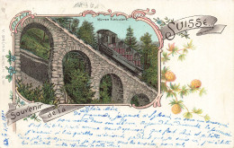 SUISSE - Souvenir - Mürren - Funiculaire - Transport - Dorures - Colorisé - Edit V Brünn Berlin - Carte Postale Ancienne - Mürren