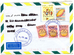 BRASIL -  MARCOPHILIE -  ENVELOPPE Avec 5 TIMBRES  -  FORTALEZA  2005 - Autres & Non Classés