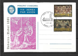 ANDORRA VEGUERIA EPISCOPAL ENTIDAD QUE YA NO EXISTE VIA AEREA PAR AVION 1981  ( V.1) - Episcopal Viguerie