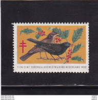 NEDERLAND Pays Bas Cinderella 1966 TBC Bestrijding 10 Ct Bird - Vignettes De Fantaisie