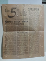 Germany World War Propaganda Military Newspaper DAS 5 JAHR. 29 Juni 1944 - Autres & Non Classés