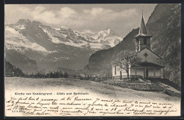 AK Kandergrund, Kirche, Altels Und Balmhorn - Kandergrund