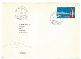 13 - 63 - Enveloppe Avec Timbre "aéroport De Kloten" Cachet à Date Zürich Flughafen Date 1er Jour 1953" - Altri & Non Classificati