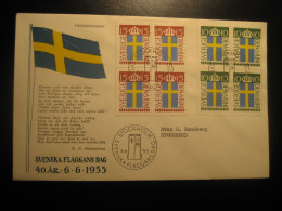 STOCKHOLM 1955 Svenska Flaggans Dag FDC Cancel Cover SWEDEN - Covers