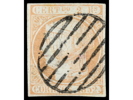 ° ESPAÑA. 2 Reales Naranja. Magnífico Ejemplar. Cert. COMEX. Ed.14. Cat. 7.200€. - Other & Unclassified
