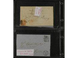 ESPAÑA. 1866-67. PARRILLA DE PUNTOS DE BILBAO. Estudio De La Formación De Este Particular Matasellos Partiendo De Una Pa - Altri & Non Classificati