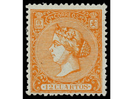 * ESPAÑA. 12 Cuartos Naranja. MAGNÍFICO EJEMPLAR. Cert. GRAUS De La Pareja De Donde Procede. Ed.82. Cat. 345€. - Altri & Non Classificati