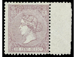 ** ESPAÑA. 20 Cts. Lila. Normal Centraje. Bonito Ejemplar. Ed.85. Cat. 180€. - Altri & Non Classificati