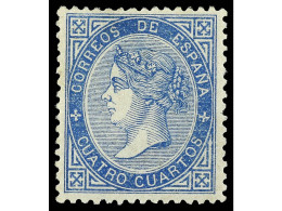 * ESPAÑA. 4 Cuartos Azul. LUJO. Ed.88. - Altri & Non Classificati
