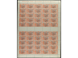 Delcampe - ** ESPAÑA. 2,50 Pts. S. 10 C. Hoja Completa De 50 Ejemplares. Ed.756. Cat. 7.500€. - Sonstige & Ohne Zuordnung