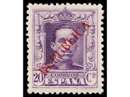 ** ESPAÑA E. LOCALES PATRIOTICAS: BARCELONA. NO EXPENDIDO. 20 Cts. Lila. PRECIOSO. Ed.NE 1. - Other & Unclassified