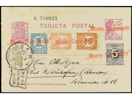 ESPAÑA ENTEROS POSTALES. 1934. SAN SEBASTIÁN A ALEMANIA. Entero Postal De 15 Cts. Violeta Con Franqueo Adicional De 1 Ct - Otros & Sin Clasificación