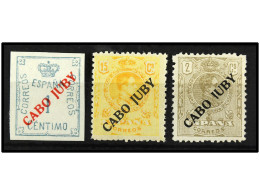 ** COLONIAS ESPAÑOLAS: CABO JUBY. 2 Céntimos Castaño, Variedad 'J' Corta. Centrado Perfecto. PIEZA DE LUJO. Cert. COMEX. - Otros & Sin Clasificación