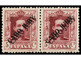 ** COLONIAS ESPAÑOLAS: CABO JUBY. 5 C. Lila, DOBLE HABILITACIÓN. Pareja. Ed.23hh. - Otros & Sin Clasificación