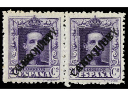 ** COLONIAS ESPAÑOLAS: CABO JUBY. 20 C. Violeta, DOBLE HABILITACIÓN. Pareja. Ed.25hh. Cat. 350€. - Otros & Sin Clasificación
