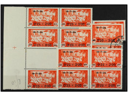 ** COLONIAS ESPAÑOLAS: MARRUECOS. 0,25 + 2 Pts. Sobre 25 Cts. Rojo. 10 Sellos Nuevos (uno Con Leve Sombra Del Tiempo) Y  - Altri & Non Classificati