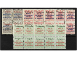 ** COLONIAS ESPAÑOLAS: MARRUECOS. TELÉGRADOS. 10 SERIES COMPLETAS. 3 Valores En Bloque. Algún Valor Goma Climatizada Hab - Altri & Non Classificati