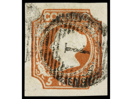 ° PORTUGAL. 5 Reis Castaño. MAGNÍFICO EJEMPLAR. Cert. E. DIENA. Mu.1. Cat. 1.600€. - Otros & Sin Clasificación