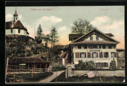 AK Flühli Bei Sachseln, Gasthaus Flüeli, Kaplanerei, Kirche - Sachseln