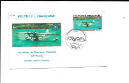 FDC 1980, POLYNESIE FRANCAISE, POSTE AERIENNE, PAPEETE, 15/12/1980, AVIONS, AVIATION, LOT DE 2 FDC - Briefe U. Dokumente