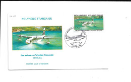 FDC 1979, POLYNESIE FRANCAISE, POSTE AERIENNE, PAPEETE, 19/12/1979, AVIONS, AVIATION, LOT DE 3 FDC - Briefe U. Dokumente