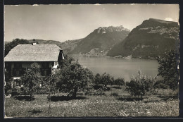 AK Krattigen Am Thunersee, Hotel Sunnehüsi, Panorama - Krattigen