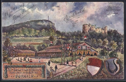 AK Dornach, XII. Solothurnsches Kantonal-Gesangfest, 1907, Festplatz, Wappen - Dornach