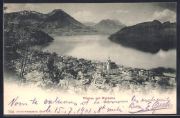 AK Vitznau, Ortsansicht Mit Rigibahn - Vitznau