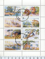 Nagaland  -1972 - (Nord India) - Animaux:Crocodile//girafe//oran-outan//tigre En Bloc Feuillet De 8 Valeurs Oblitérés - Vignettes De Fantaisie